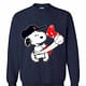 Inktee Store - Snoopy Play Baseball Team Ha03 Boston Red Sox Premium Sweatshirt Image