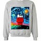Inktee Store - Woodstock And Snoopy Starry Night Sweatshirt Image