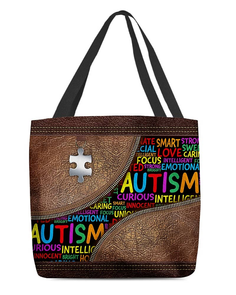 Autism Leather All-Over Tote