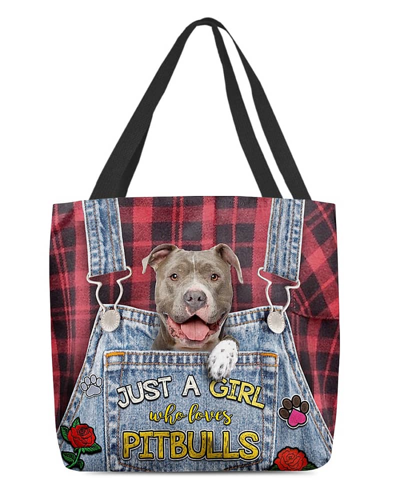 Just A Girl Who Loves Pitbulls All-Over Tote