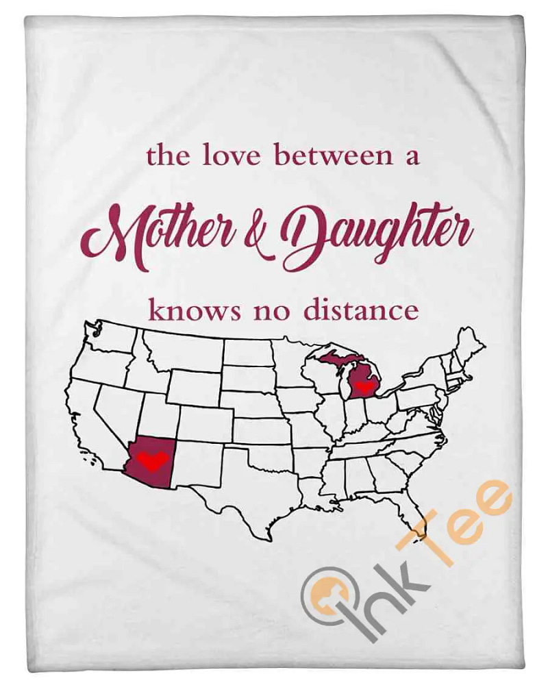 Love Between Mother And Daughter Michigan Arizona Fleece Blanket