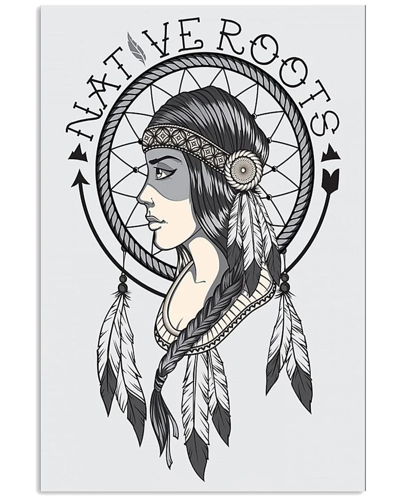 Native Roots American Unframed / Wrapped Canvas Wall Decor Poster