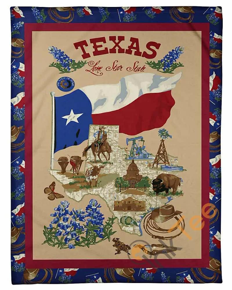 Texas Love Star State Fleece Blanket