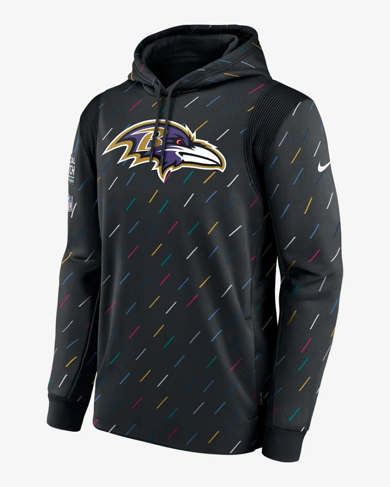 Nfl Baltimore Ravens Team Therma Crucial Catch Pullover Hoodie