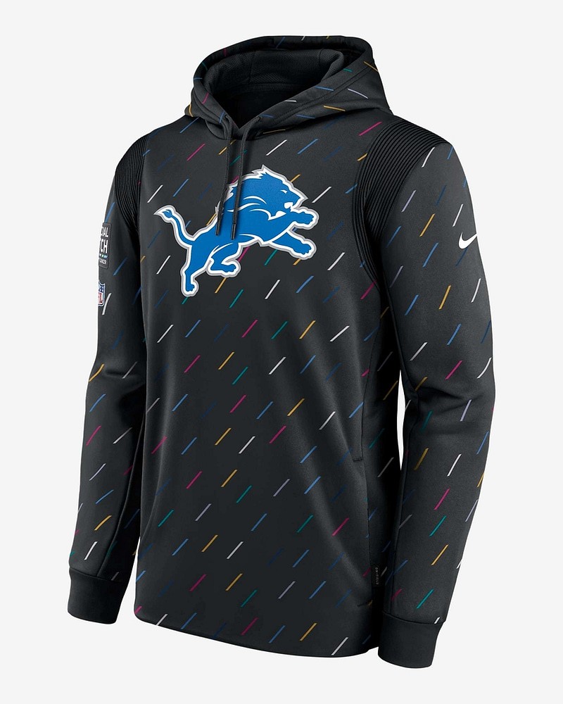Inktee Store - Nfl Detroit Lions Team Therma Crucial Catch Pullover Hoodie Image