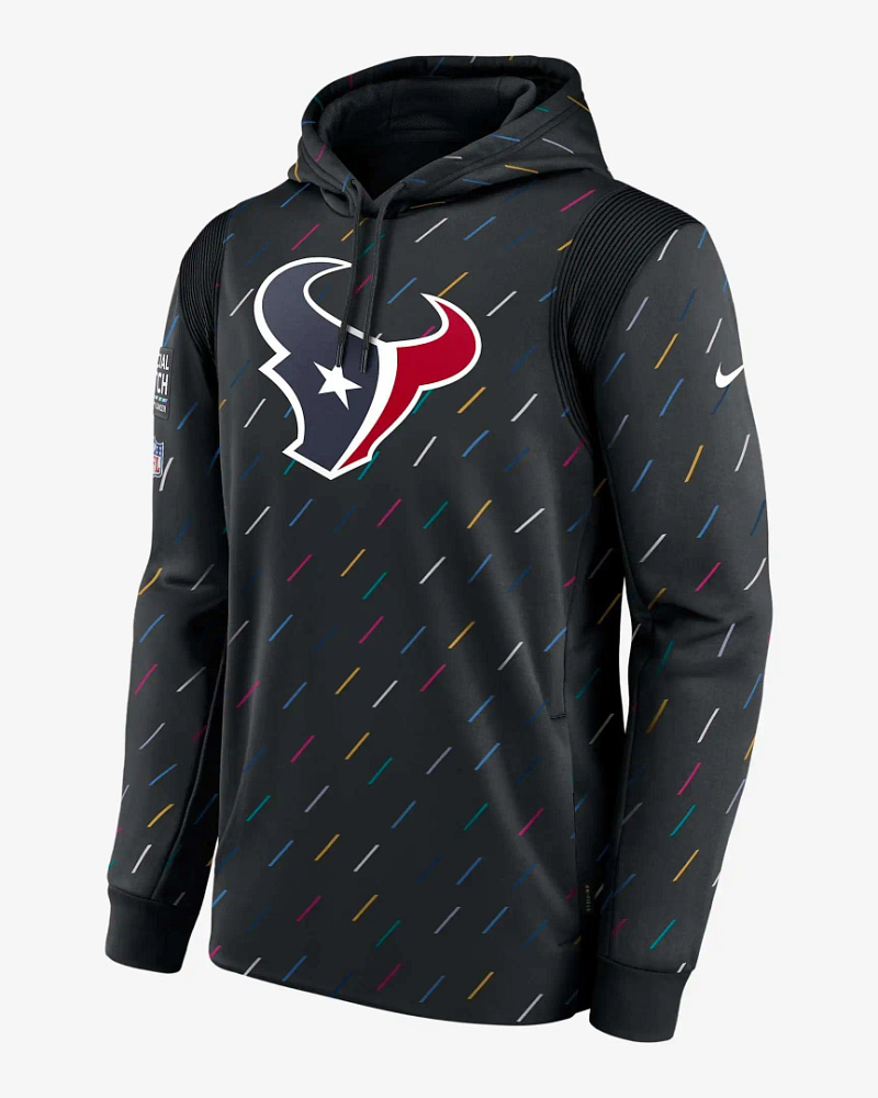 Nfl Houston Texans Team Therma Crucial Catch Pullover Hoodie