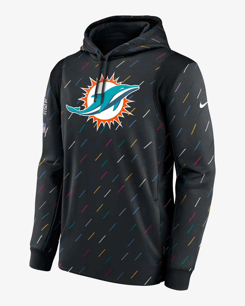 Nfl Miami Dolphins Team Therma Crucial Catch Pullover Hoodie