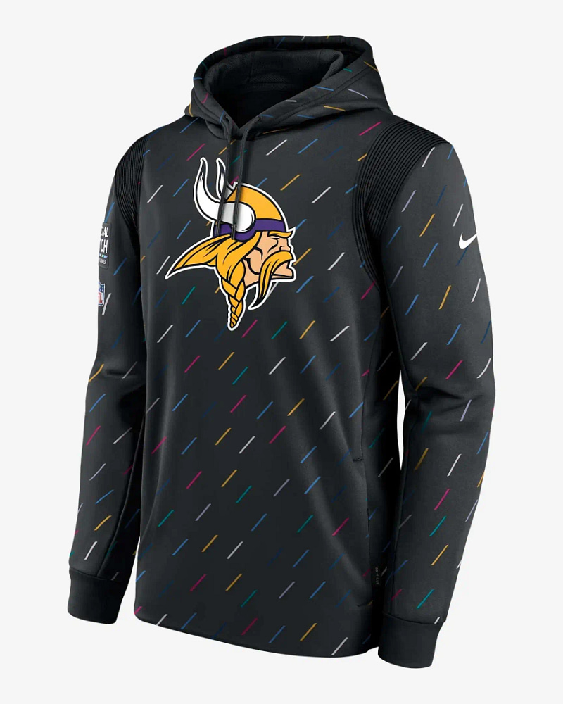 Nfl Minnesota Vikings Team Therma Crucial Catch Pullover Hoodie