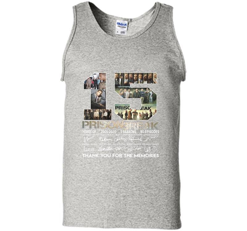 15th Years Of Prison Break 2005-2020 signature thank you for the memories Mens Tank Top