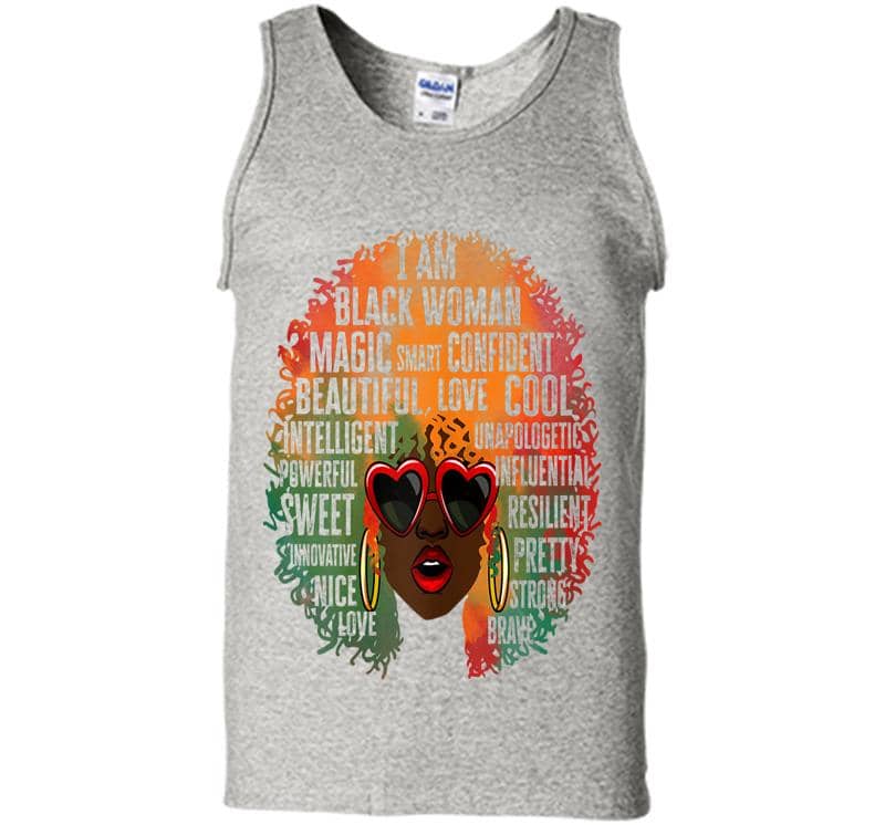 African-american Queen I Am Black Woman History Month Pride Mens Tank Top