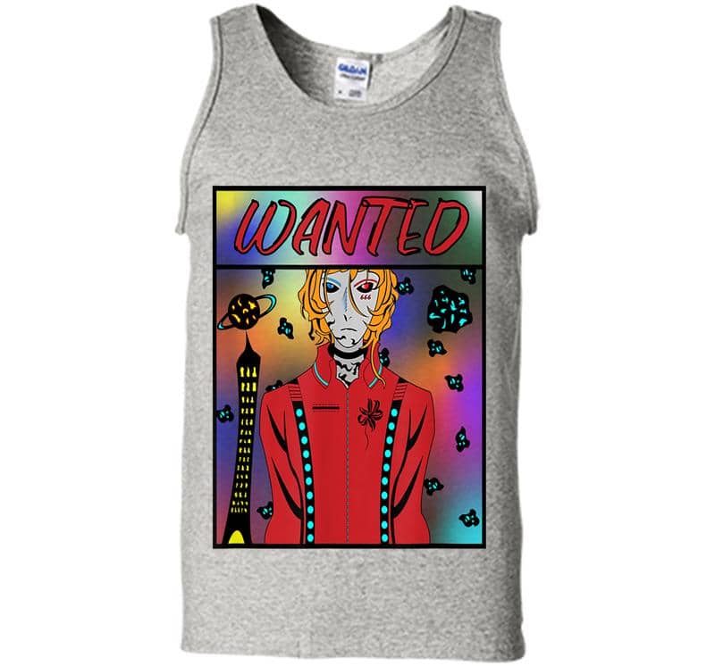 Anime Alien Wanted Poster Throughout The Galaxy Mens Tank Top