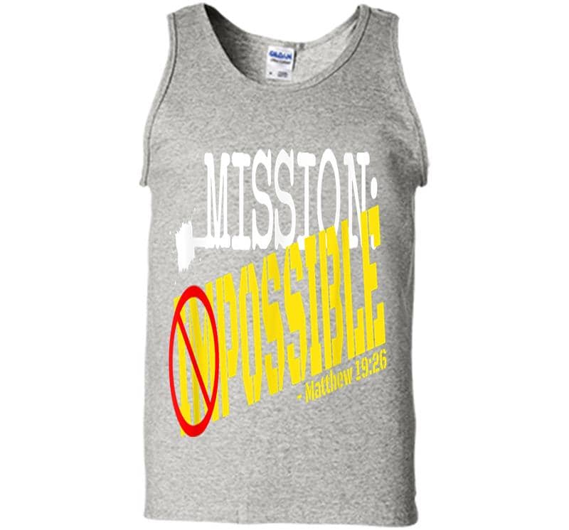 Anything Possible With God Religious Mens Tank Top
