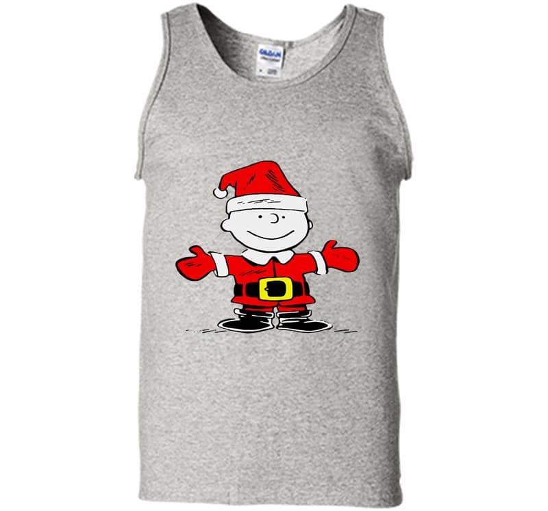 Charlie Brown Santa Christmas Mens Tank Top
