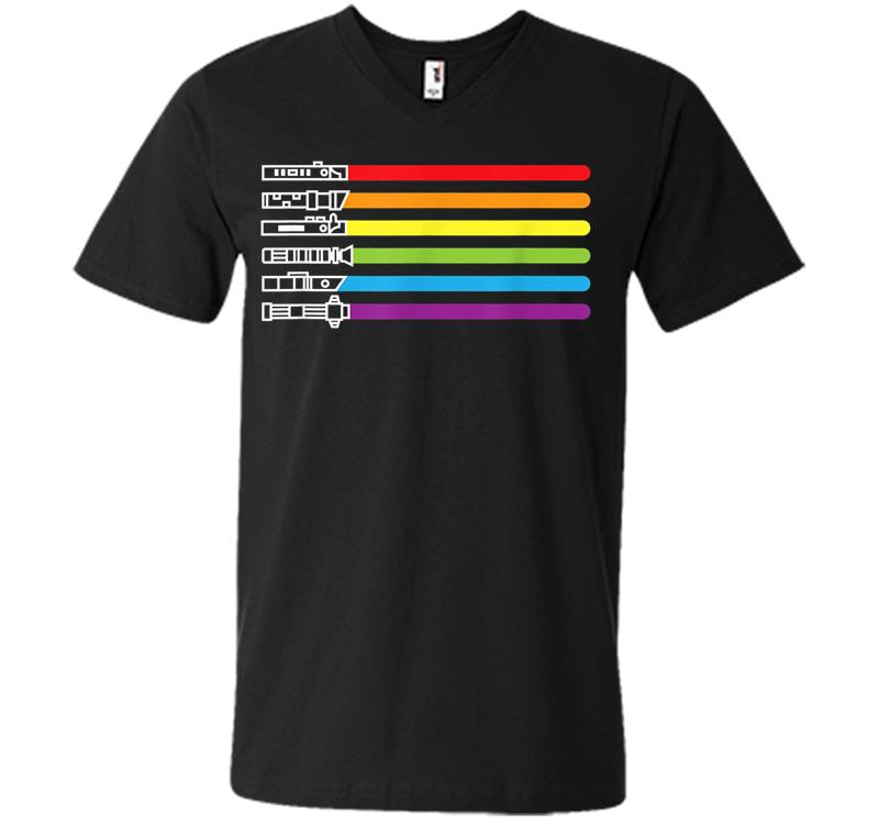 Funny Gay Saber Tee Rainbow LGBT Pride Month 2020 LGBTQ Gift V-neck T-shirt