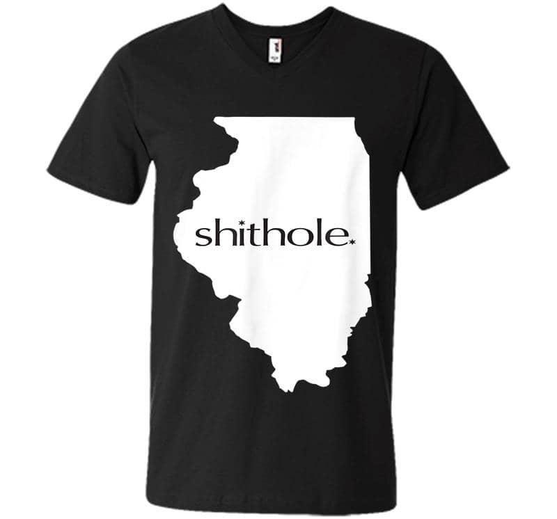 Illinois Shithole - Official Shithole Gear Standard V-neck T-shirt