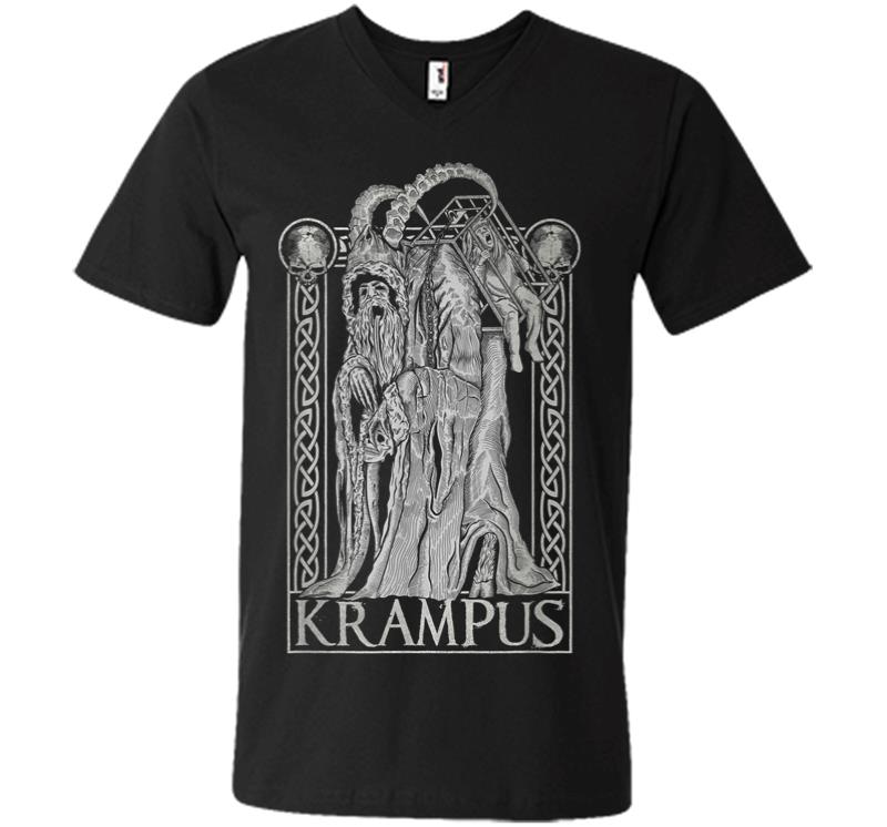 Krampus Gruss Von Krampus Dark Gothic Christmas V-neck T-shirt