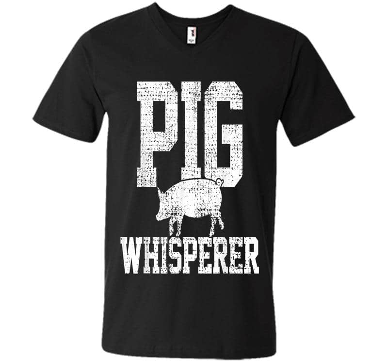 Pigs Whisperer Farmer Vintage V-neck T-shirt