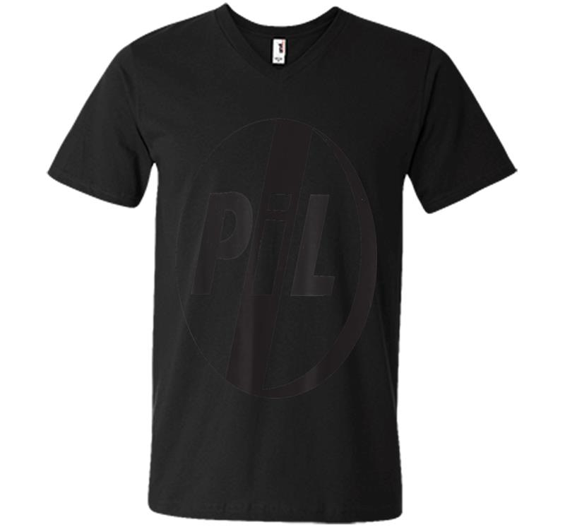 Pil Official Public Image Ltd Black Logo V-neck T-shirt