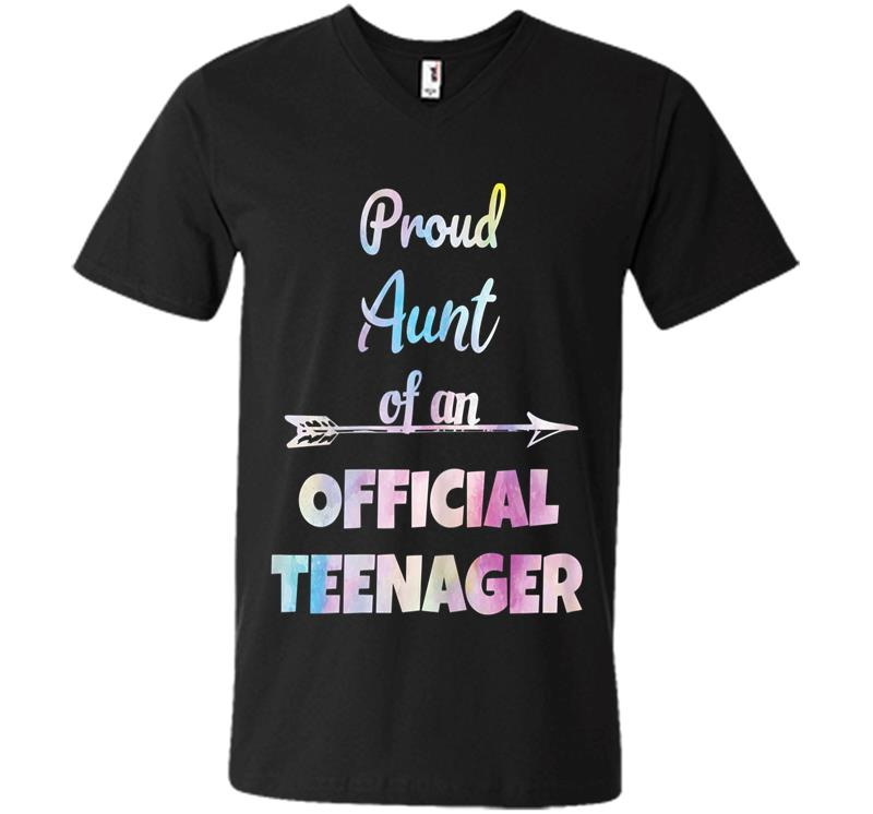 Proud Aunt Of An Official Nager, 13th B-day Party V-neck T-shirt