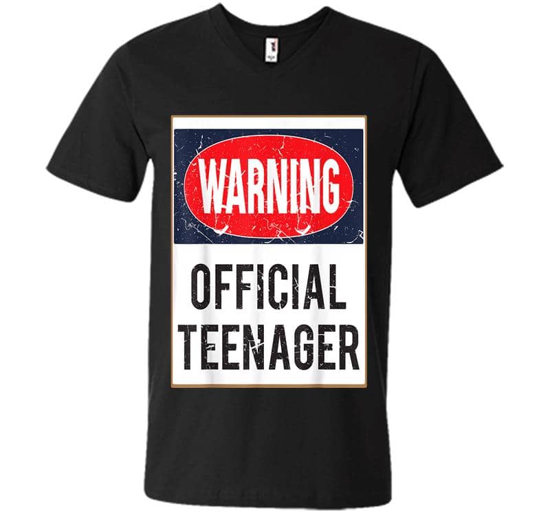 Retro Official Nager 13th Birthday Funny Warning V-neck T-shirt