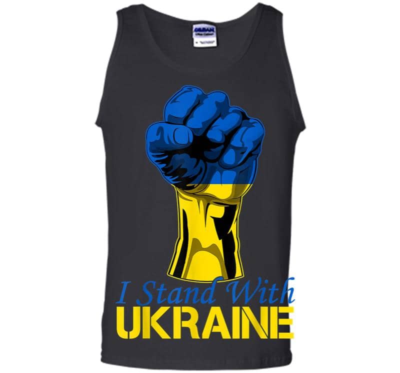 Support Ukraine I Stand With Ukraine Raise Fist Ukraine Men Tank Top