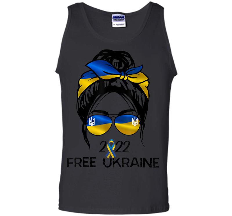 Ukrainian Flag Ukraine Pride Women Messy Bun Free Ukraine Men Tank Top