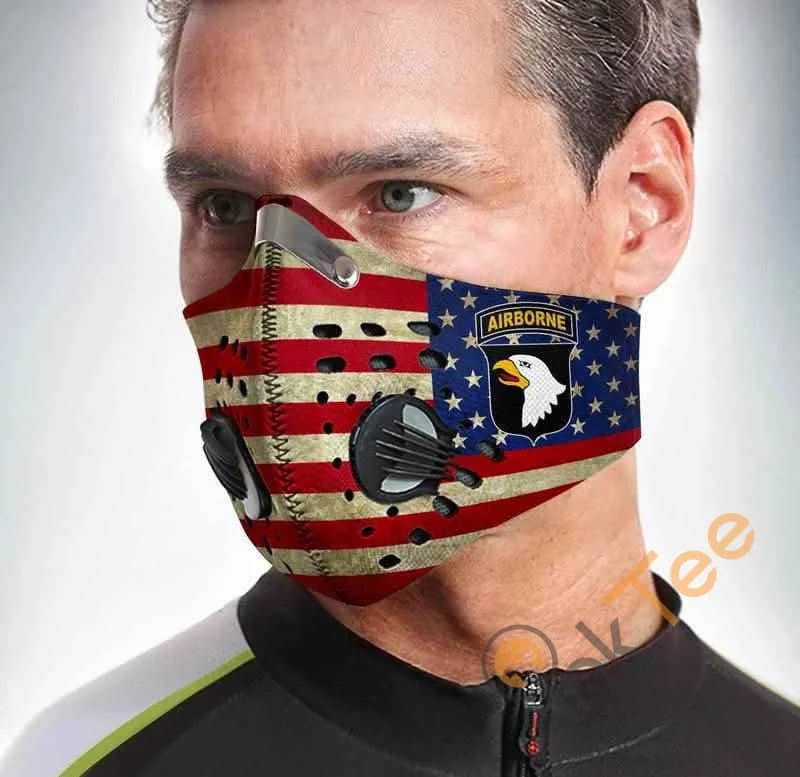 101st Airborn Division Filter Activated Carbon Pm 2.5 Fm Face Mask