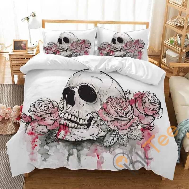 Custom 3d Sugar Skull Quilt Bedding Sets