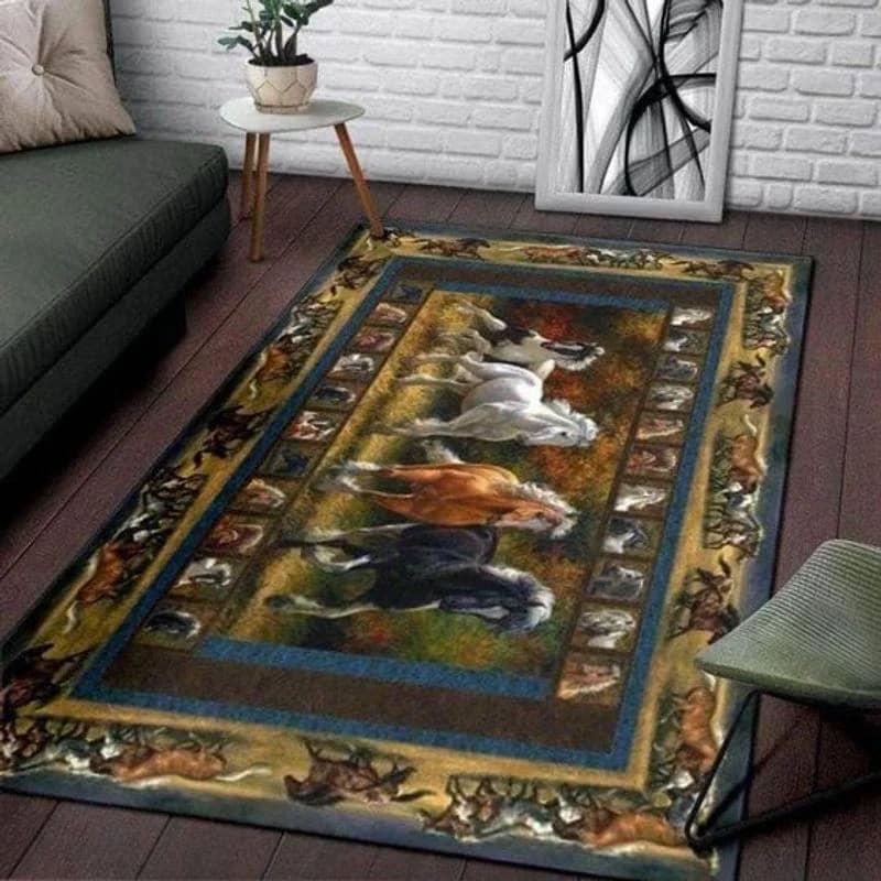 Beautiful Horse Rectangle Limited Edition Amazon Best Seller Sku 262552 Rug