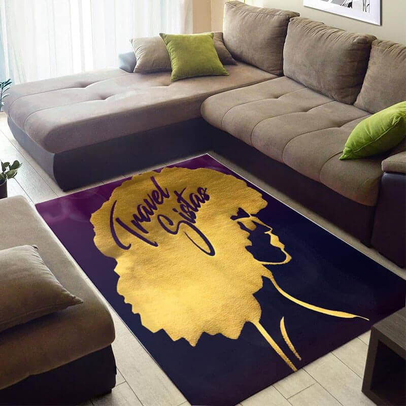 Beautiful African Style Pretty Afro Girl Floor Inspired Home Rug