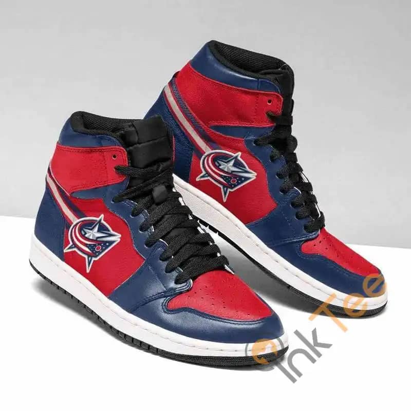 Columbus Blue Jackets Nhl Custom It565 Air Jordan Shoes
