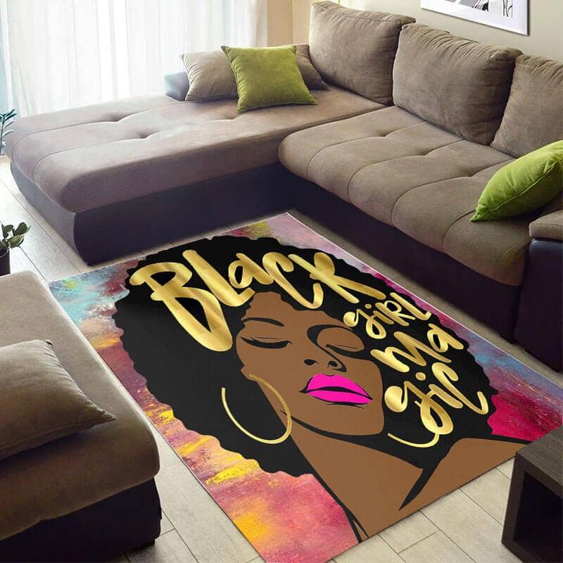 Inspired African Style Pretty American Art Black Queen Floor Themed Home Rug