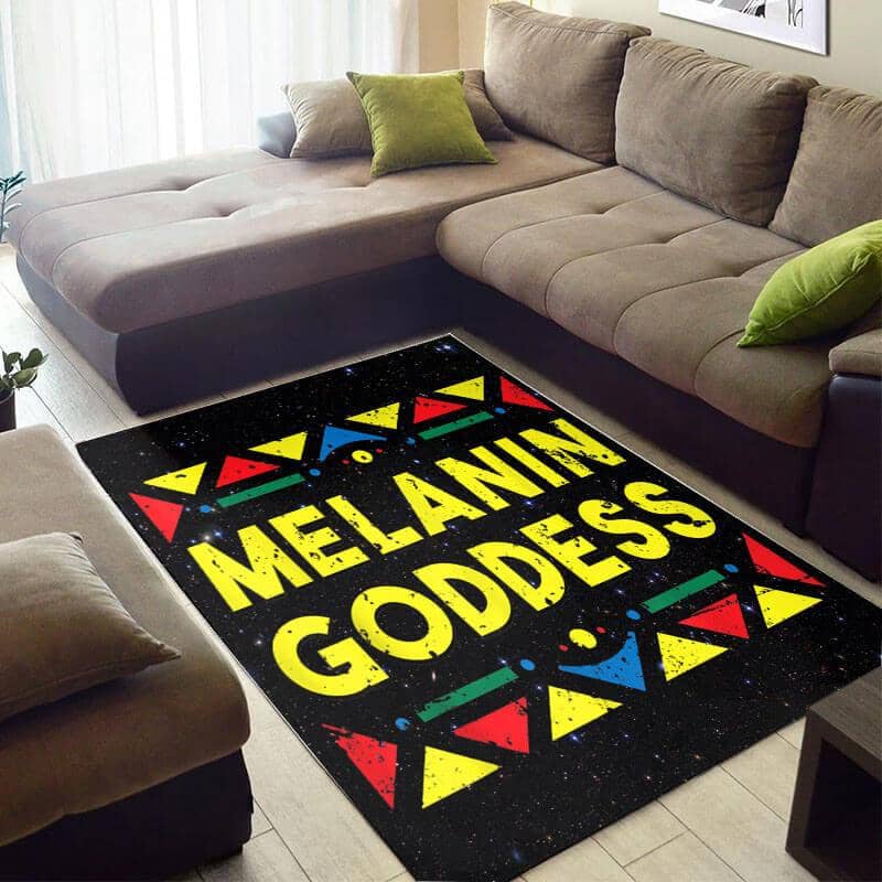 Trendy African Style Beautiful Natural Hair Afro Lady Melanin Goddess Large Inspired Home Rug