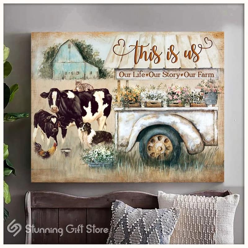 Farm This Is Us Our Life Our Story Our Farm Animal Farm (No Pigs) Unframed / Wrapped Canvas Wall Decor Poster