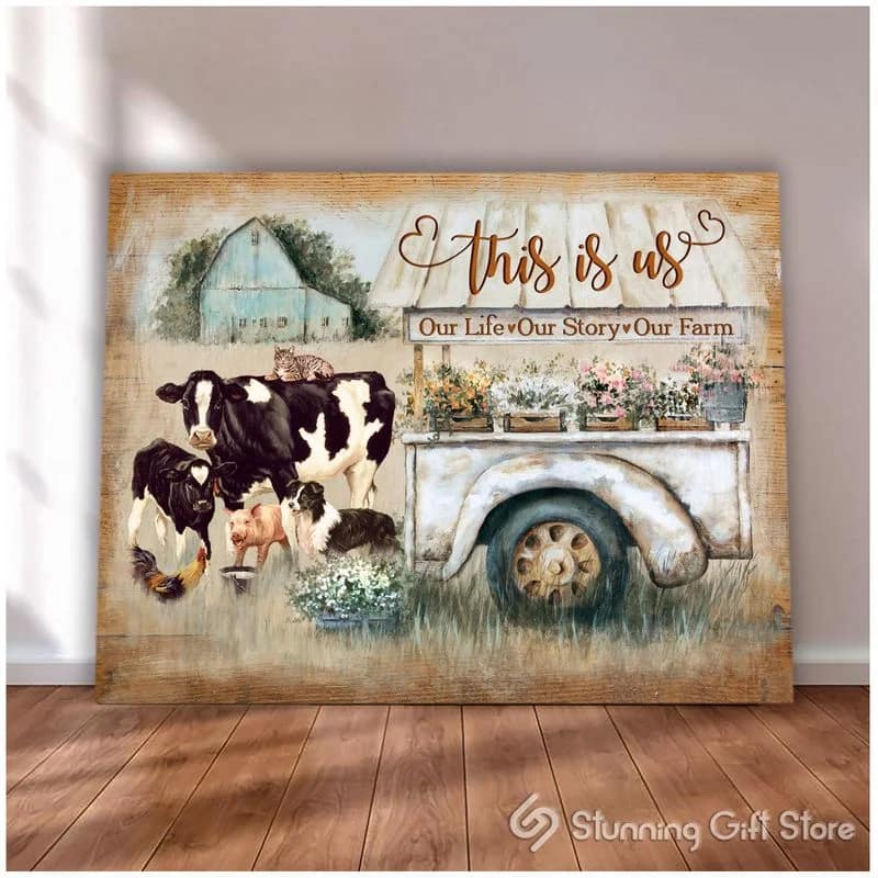 Farm This Is Us Our Life Our Story Our Farm Animal Farm Unframed / Wrapped Canvas Wall Decor Poster