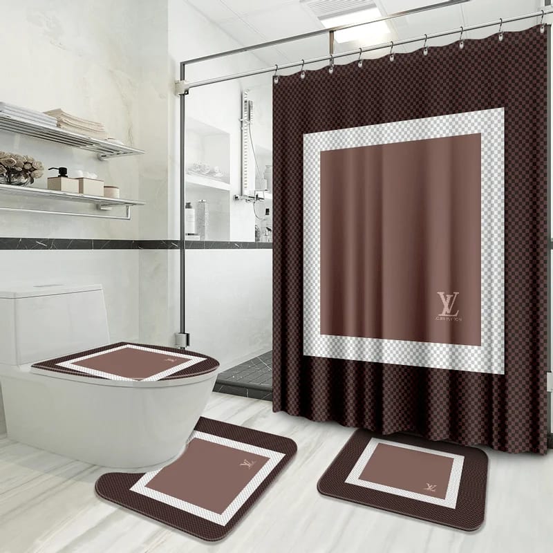 Louis Vuitton New Logo Luxury Brand Bathroom Sets