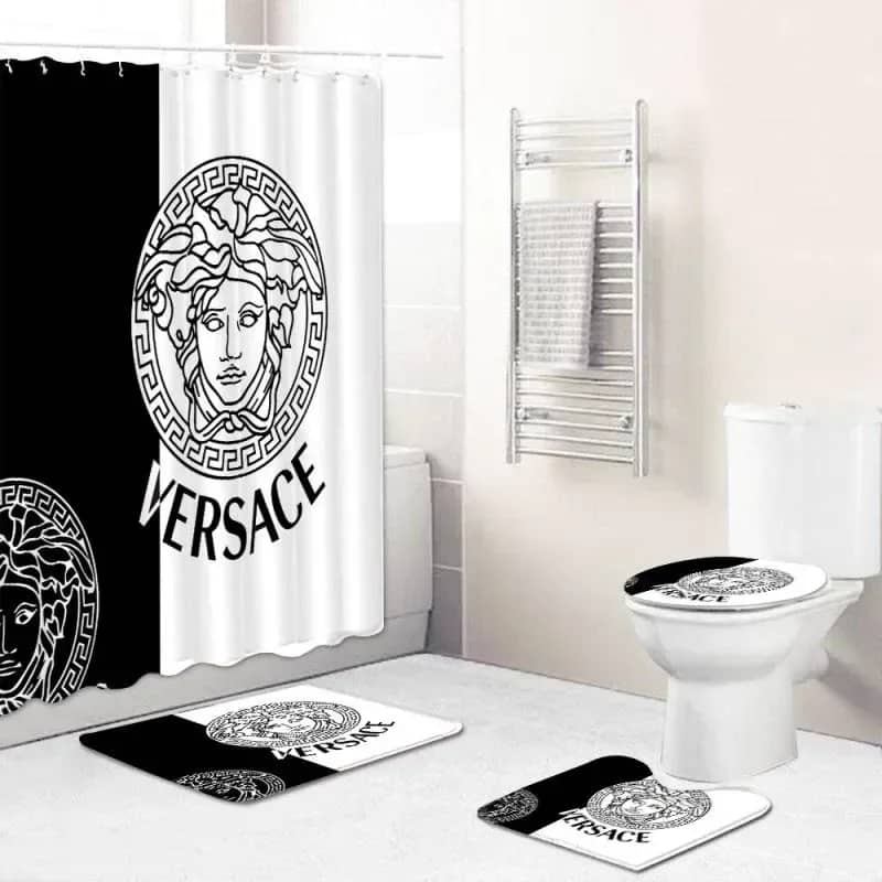 Versace Medusa Black White Logo Limited Luxury Brand Bathroom Sets