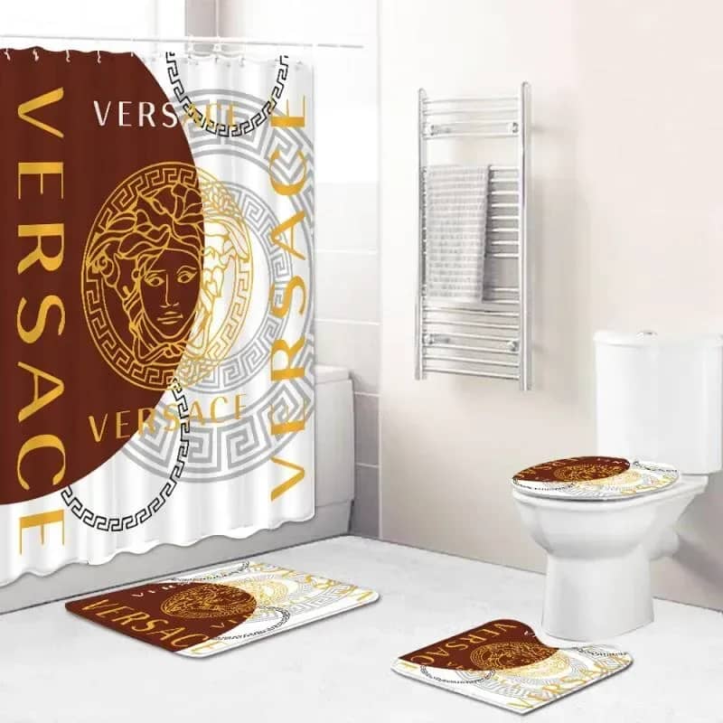 Versace Medusa Yelow Logo White Limited Luxury Brand Bathroom Sets