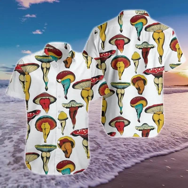 Mushroom Sexy Butt Summer Vacation Hawaiian shirts