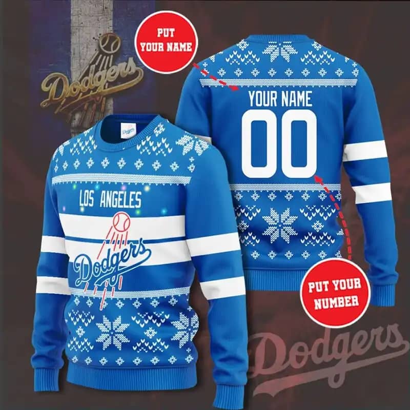 Personalized Los Angeles Dodgers Ugly Christmas Sweater