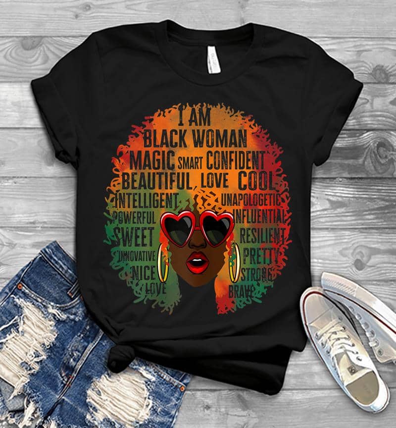 African-american Queen I Am Black Woman History Month Pride Mens T-shirt