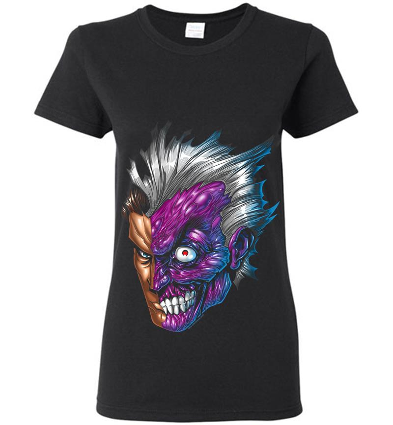 Batman Two-Face Just Face Womens T-Shirt