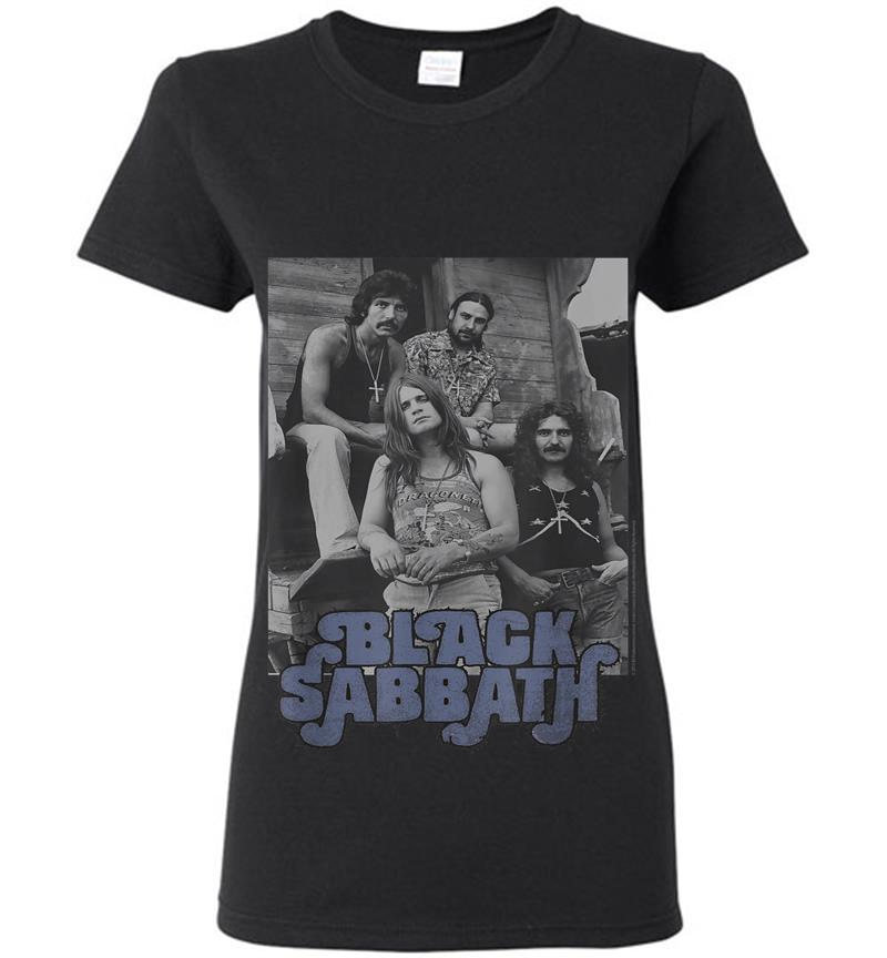Black Sabbath Official B&Amp;W Band Photo Womens T-Shirt