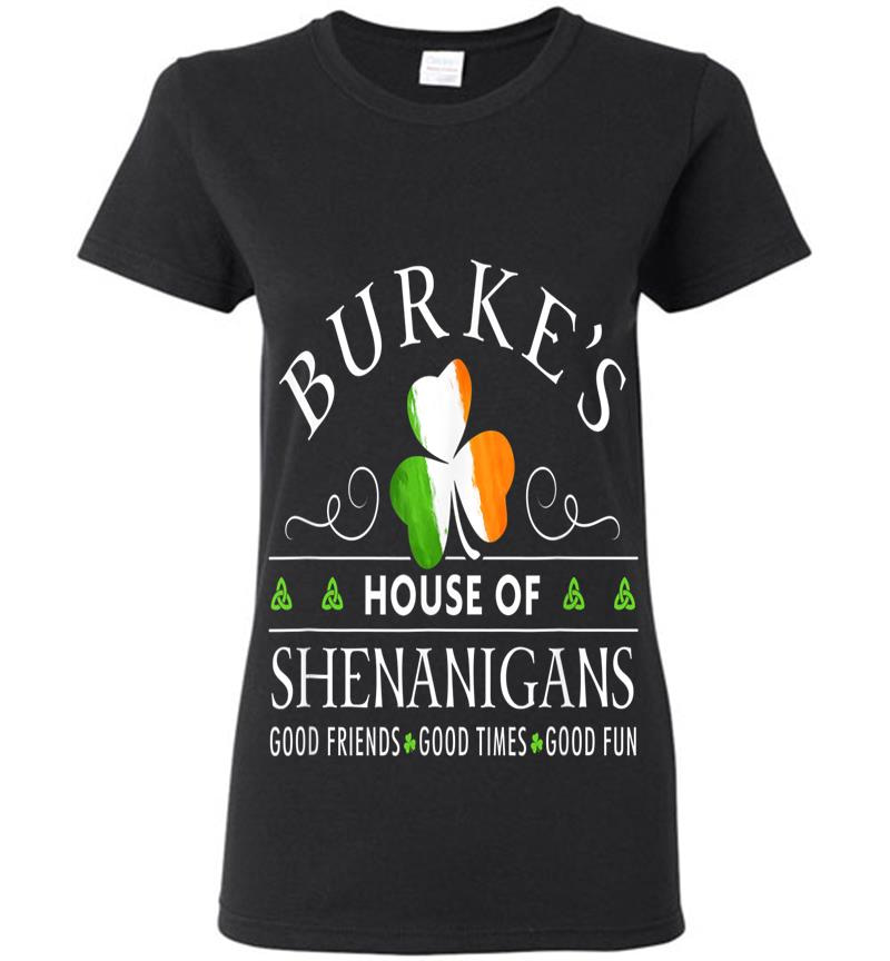 Burke House Of Shenanigans St Patricks Day Womens T-Shirt