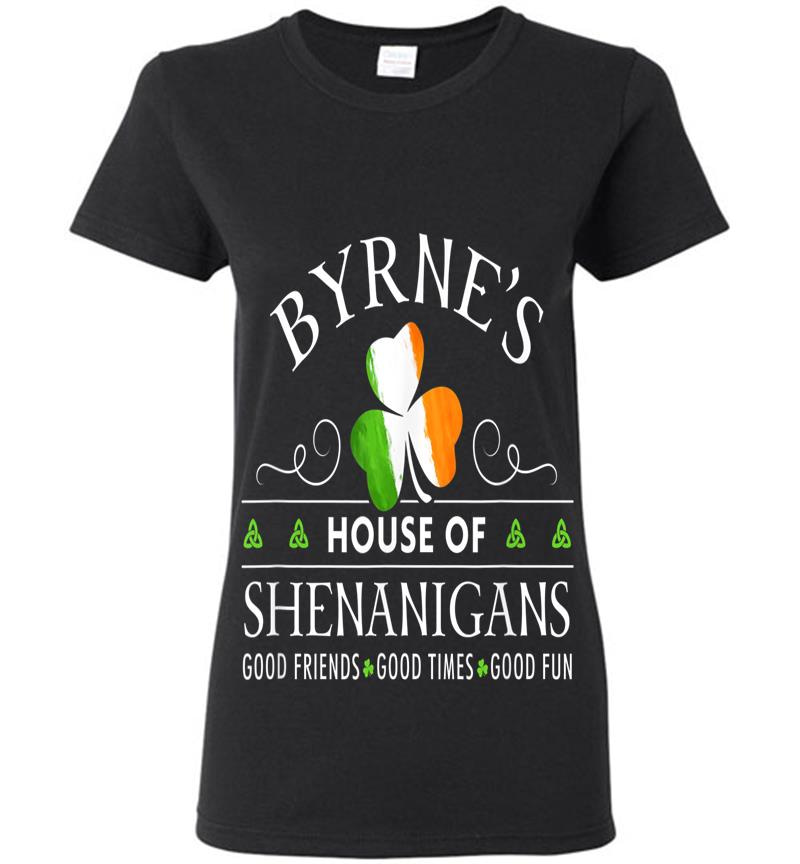 Byrne House Of Shenanigans St Patricks Day Womens T-Shirt