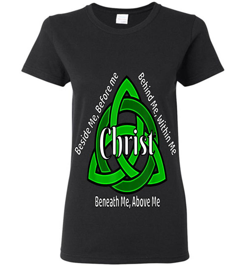 Celtic Trinity Kno St Patricks Prayer Christian S Womens T-Shirt