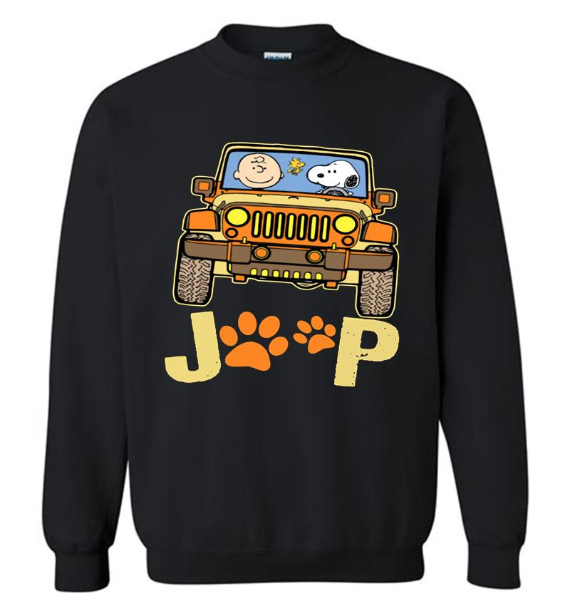 Charlie Brown And Snoopy Driver Jeep Paw Dog Sweatshirt