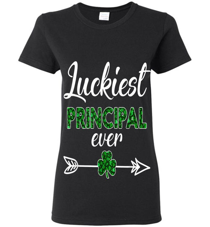 Cute Luckiest Principal Ever St Patricks Day Womens T-Shirt