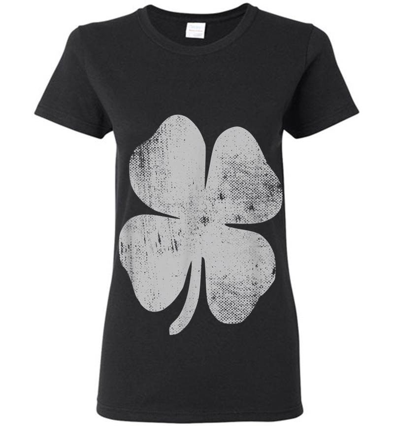 Cute Lucky Shamrock Four Leaf Clover St. Patrick'S Day Womens T-Shirt