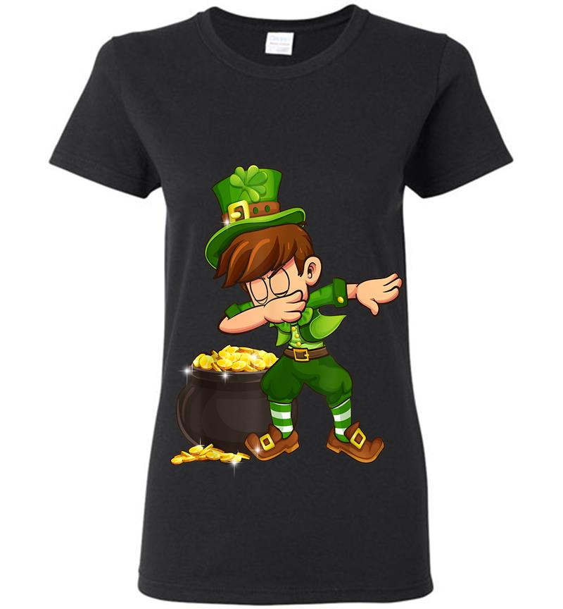 Dabbing Boys Leprechaun St Patricks Day Shamrock Kids Womens T-Shirt